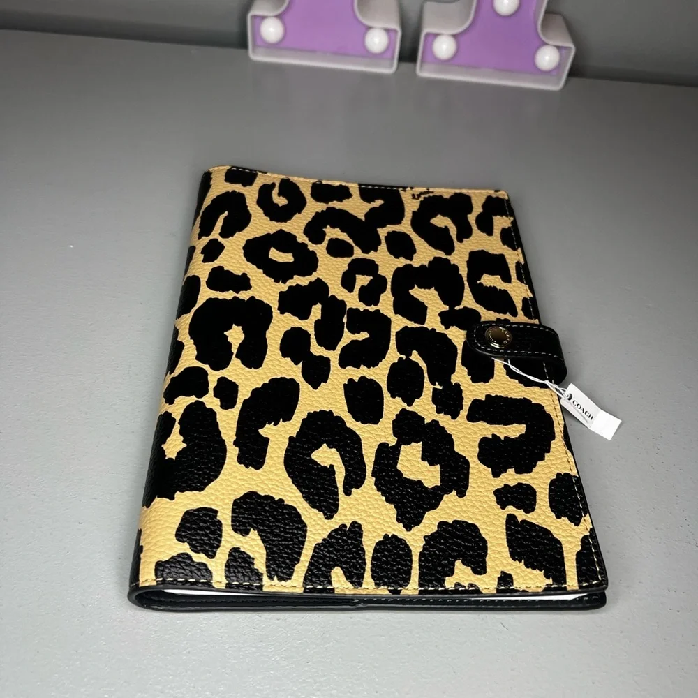 Coach Notebook With Leopard Print